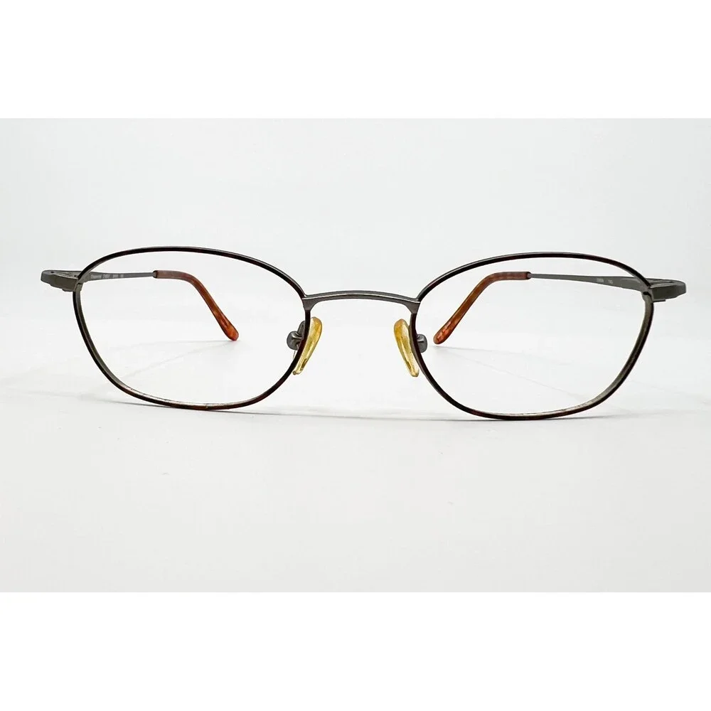 Chesterfield Eyeglass Frames Mens Brown Titanium Oval CH393T 49-20-145